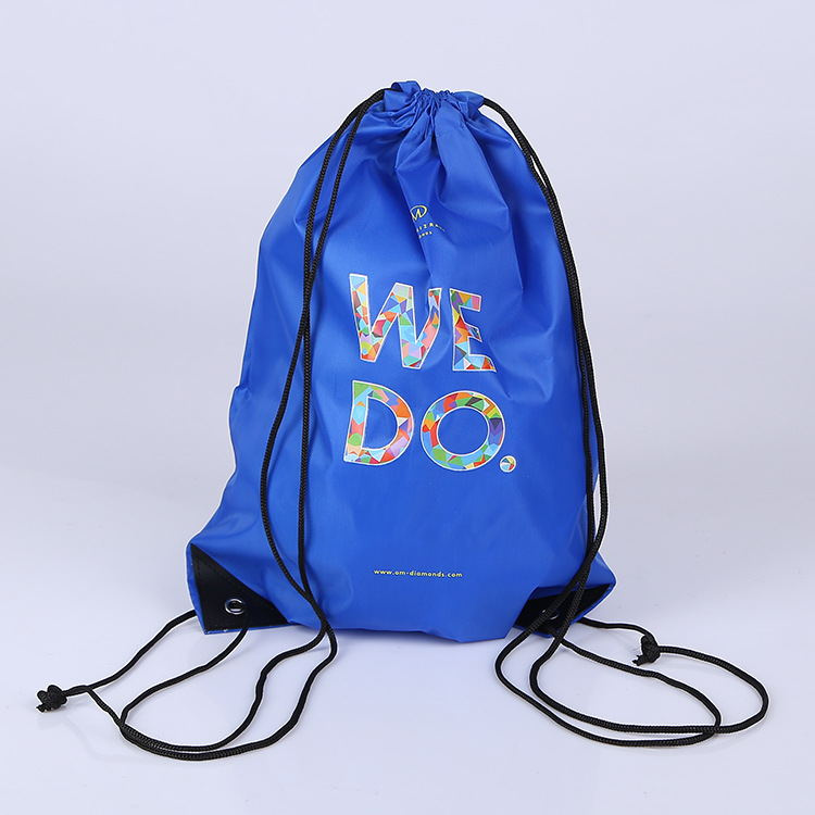 Wholesale Promotional Custom Logo Print 210d Polyester Drawstring Bag