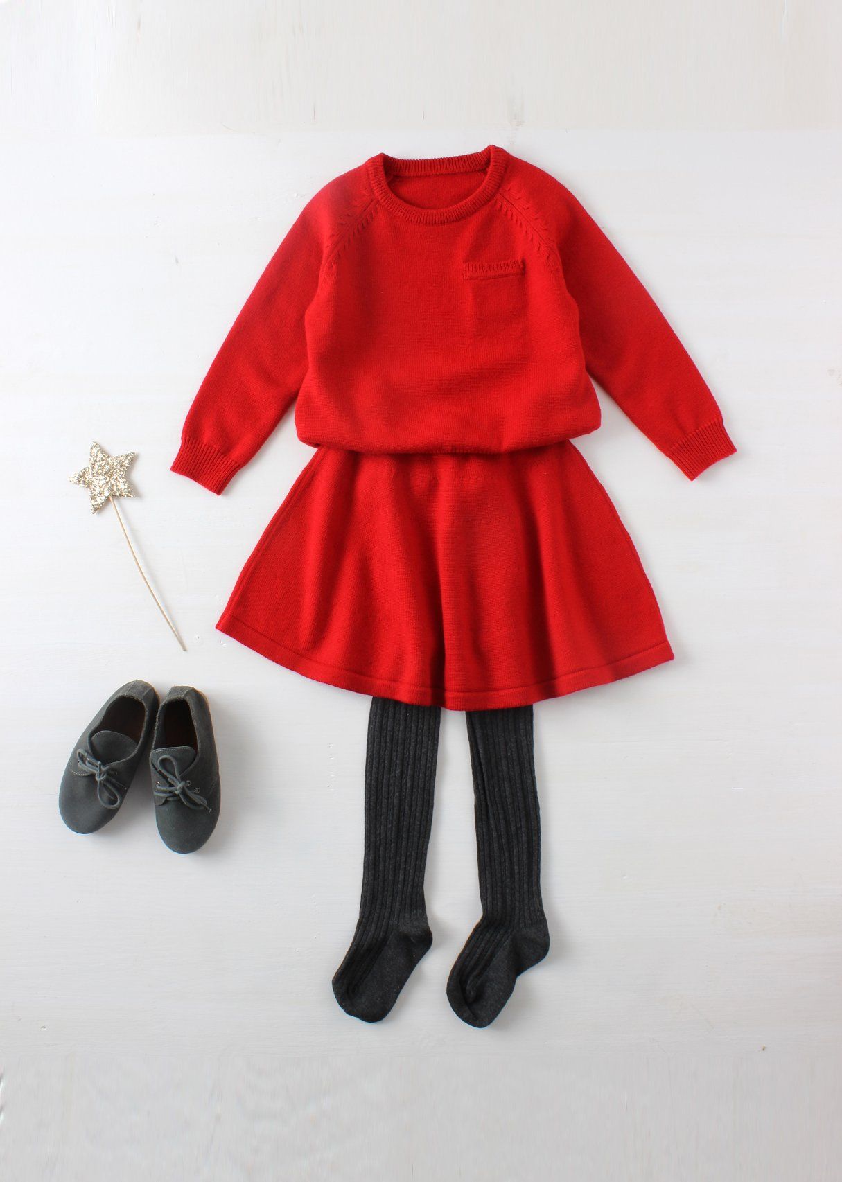 Phoebee 100% Wool Sweater Knitted Parent-Child Suit for Winter