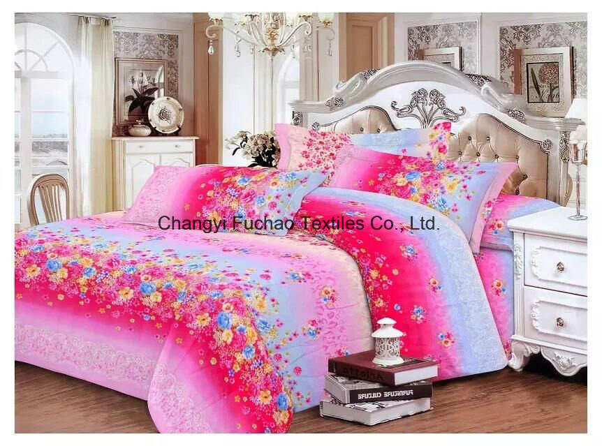 Polyester Disperse Printting Beautiful Bedding Set T/C 50/50