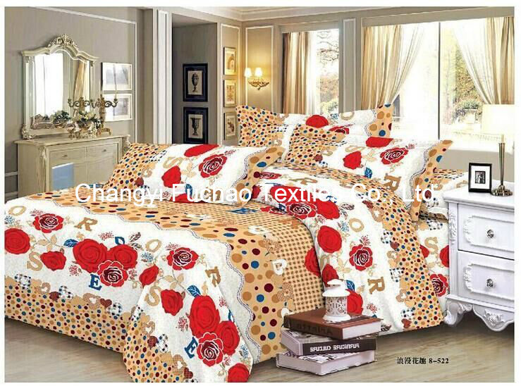 Full Size Printed Polyester Quilt Cover Faric for Bedding Set