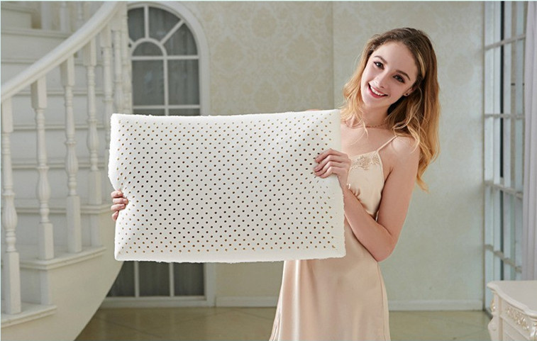 Natural Latex Rectangle Pillow for Home Hotel