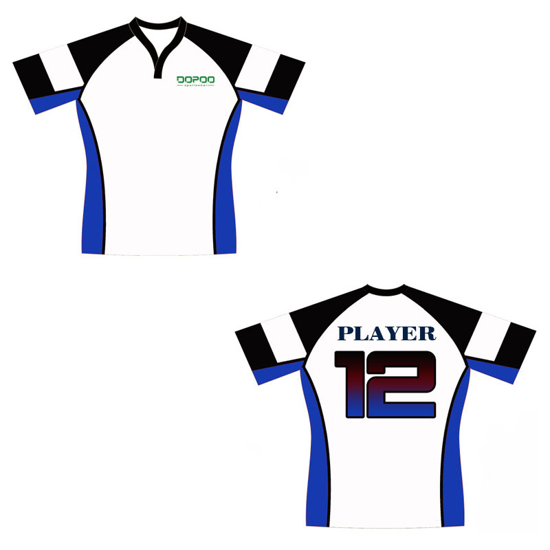 Full Sublimation Rugby Tops Jersey Tshirt Uniforms with Breathable Fabric