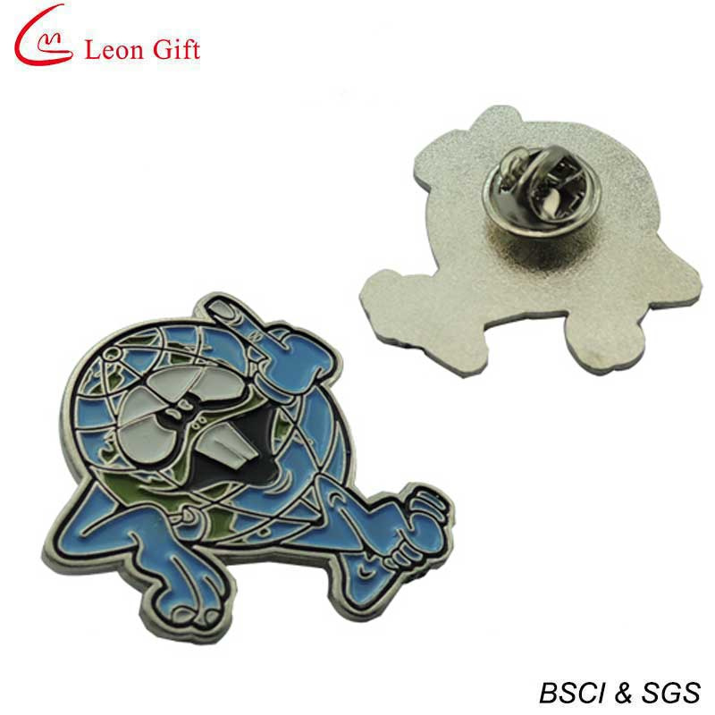 Custom Logo Enamel Sliver Pin Badge (LM1740)
