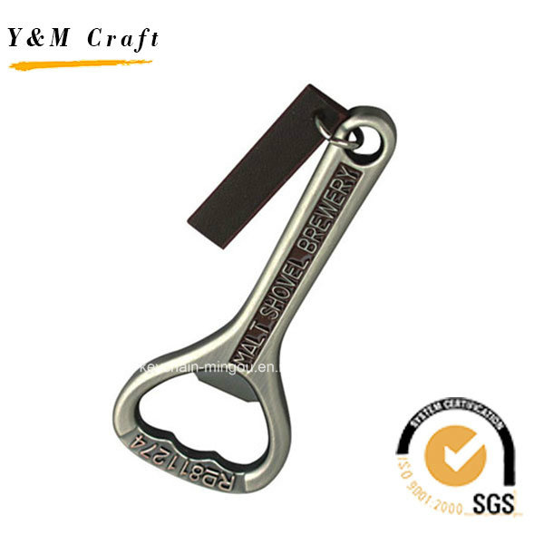 Leather Mountable Bottle Opener Keyring Ym1144