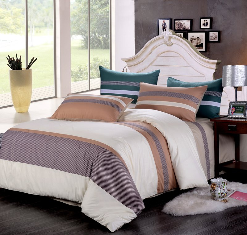 Patchwork Style Cotton Bedding with Bed Sheet Duvet Cover