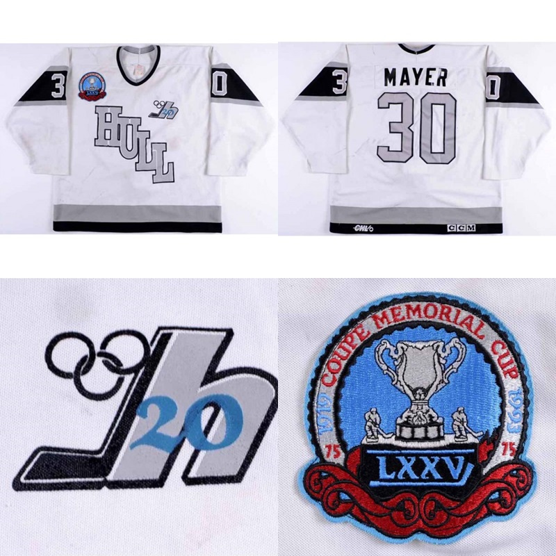 Customize Qmjhl Hull Olympiques Thierry Mayer Goalit Cut Hockey Jerseys