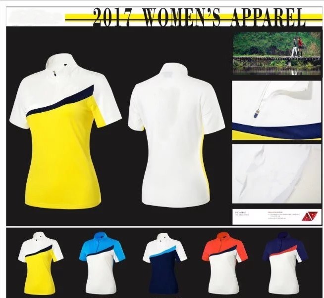 5 Colors Fast Dry Short Sleeve Women Golf T Shirt