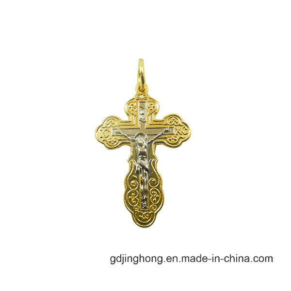 Customized Pendant Gold Plated Hang Tag Metal Cross