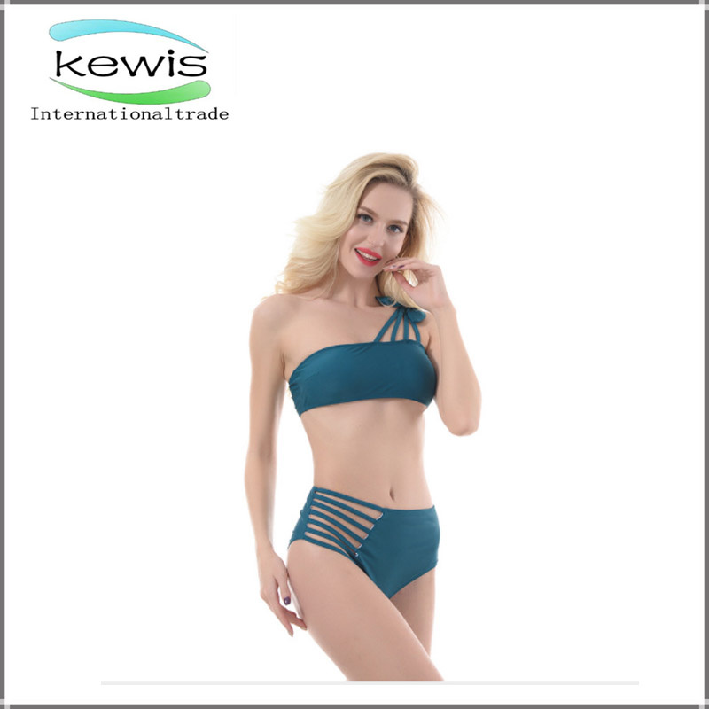 Blue Green Red Plus Size Triangle Bikini Swimwear for Beach