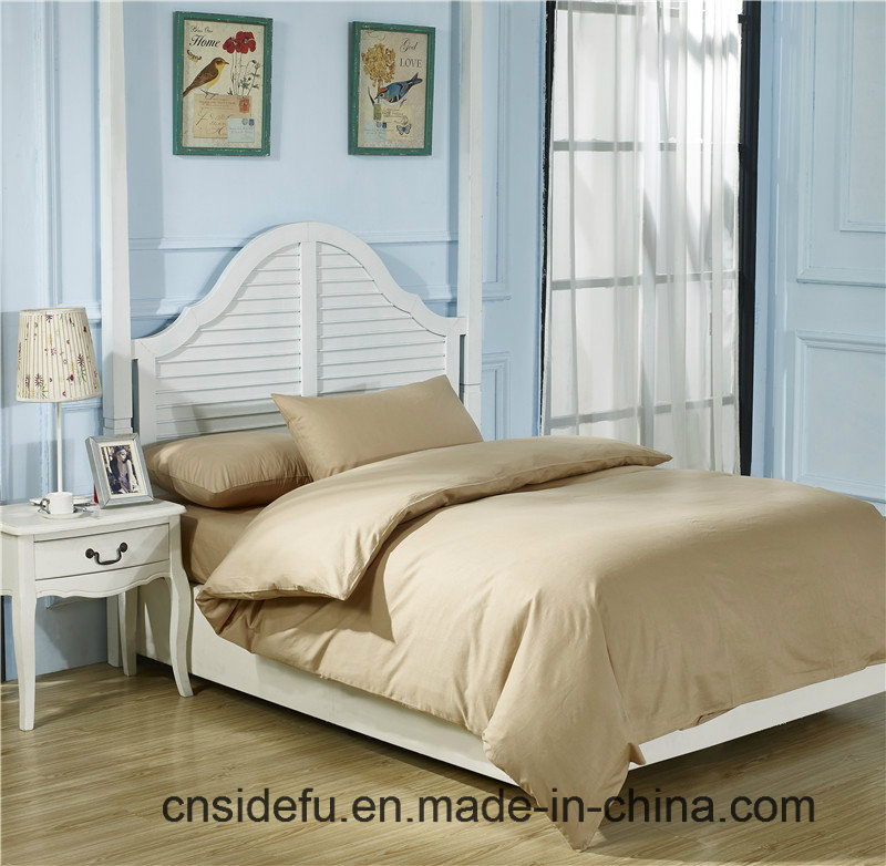 100% Cotton King Size Dyed Solid Bed Sheet Set