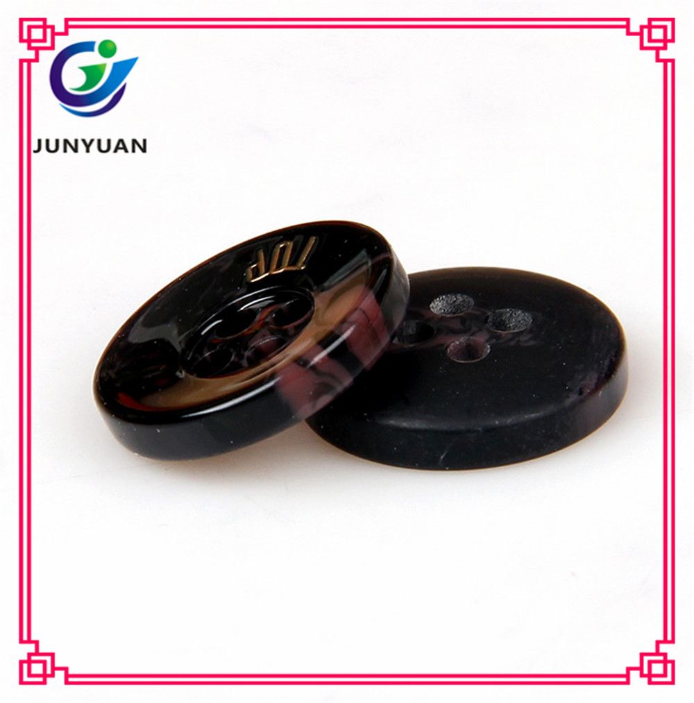 Black Lettering 4holes Button High-Grade Resin Suit Shirt Buttons
