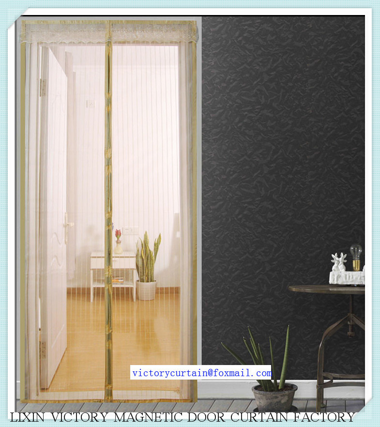New Premium Magnetic Screen Door Magic Instant Bug Mesh