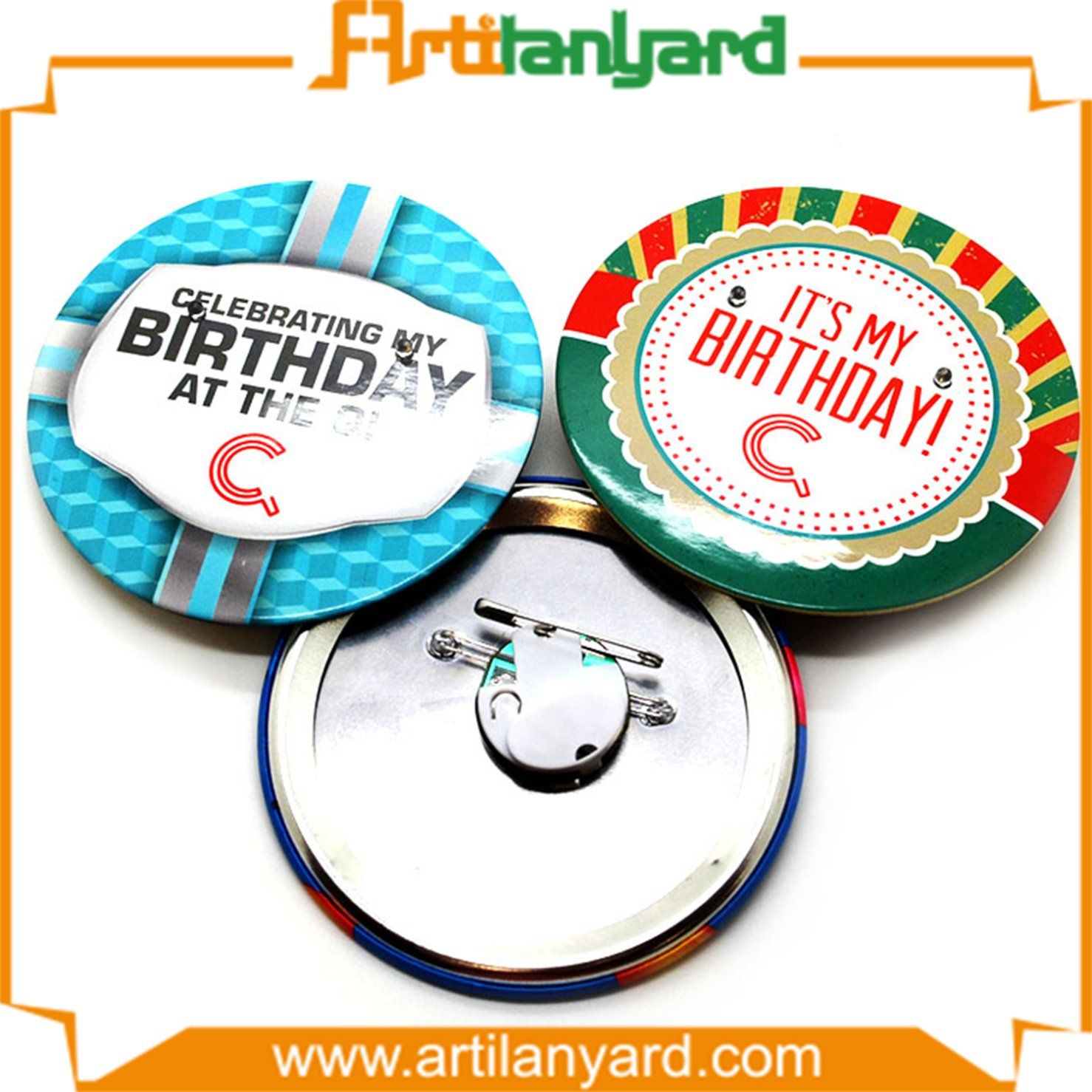 Customer Design Logo LED Button Badge
