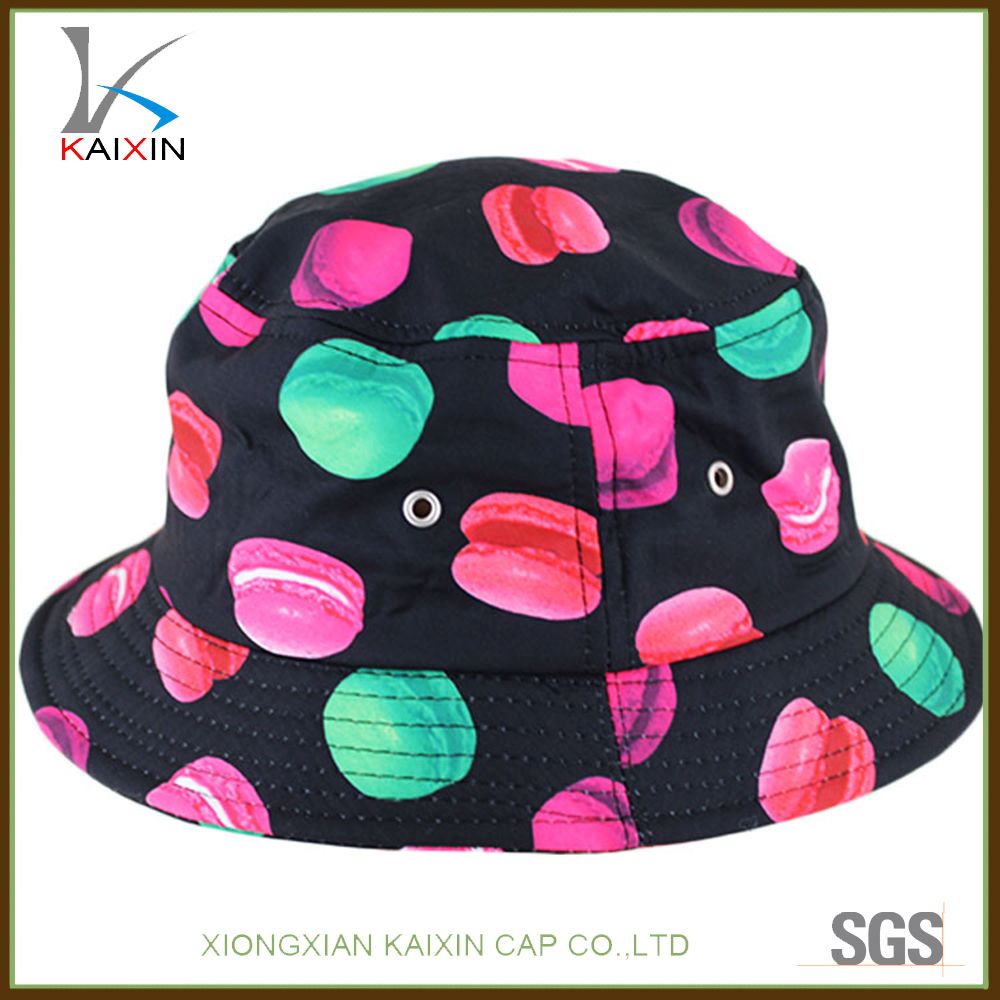 Custom Pain Dyed Screen Printing Bucket Hat