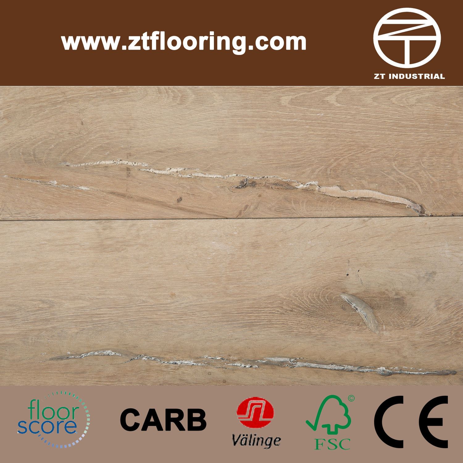 EU Oak Engineered Handscraped Wood Flooring Floor Score Standard EU Standard
