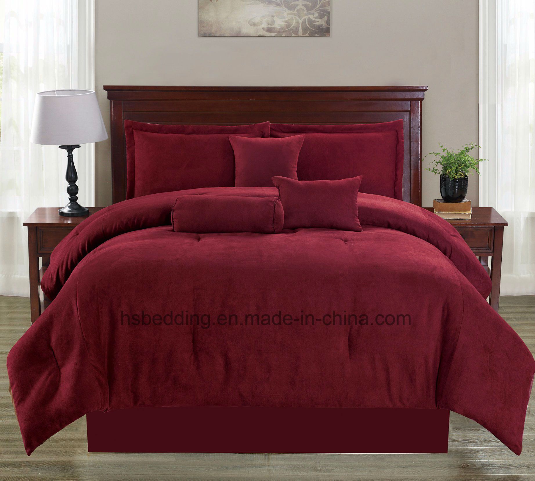 Luxurious 7-PC Micro Suede Soft Comforter Set Bedding in a Bag