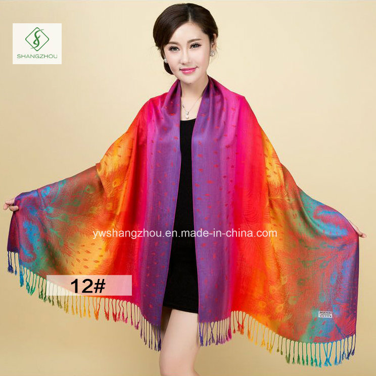 2017 Nepal Style Cashew Gradient Jacquard Scarf Fashion Pashmina Shawl