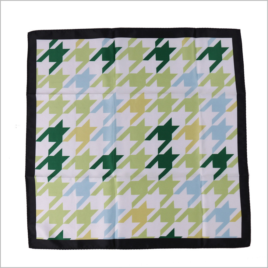 New Design Uniform Printed Logo Silk Polyester Scarf (sf-001)