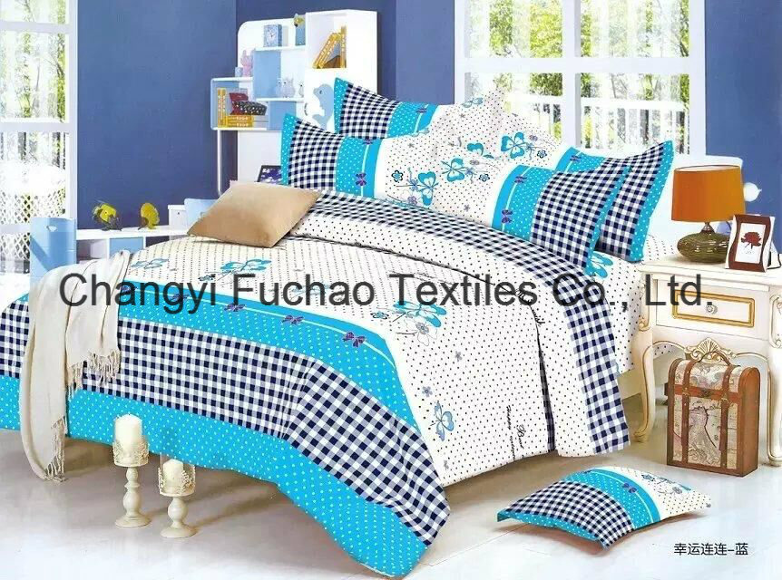 100% Cotton Bed Sheet Bedding Set for Hotel Twin Size