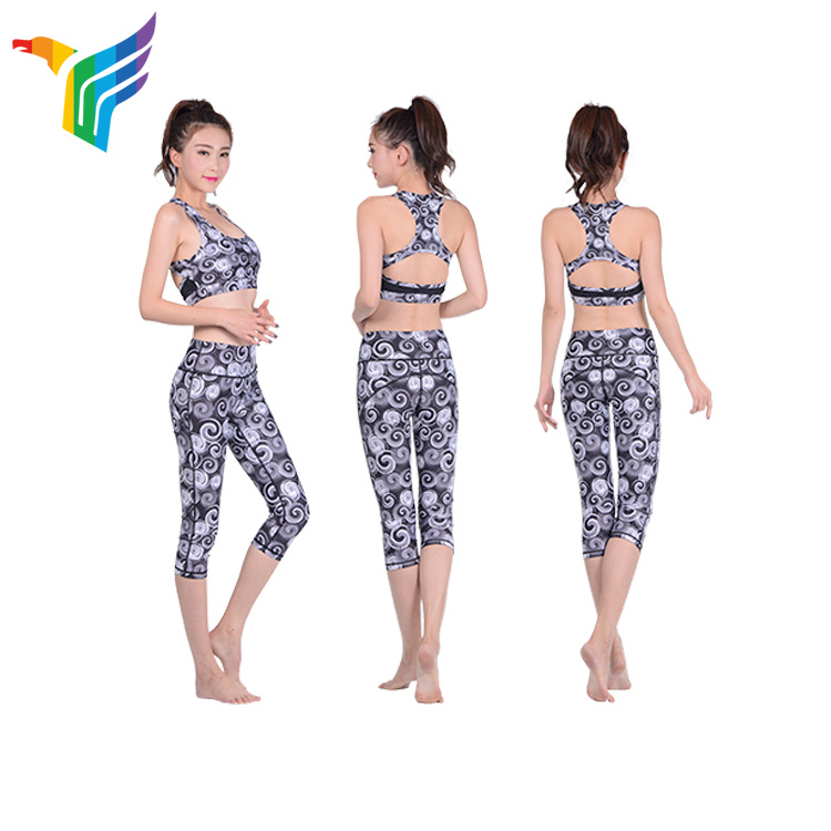 New Product Sports Suit Bar&Pant Custom Print for Yoga Wear
