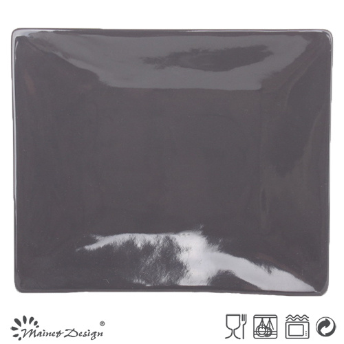 Grey Color Square Shape Dinner Plate