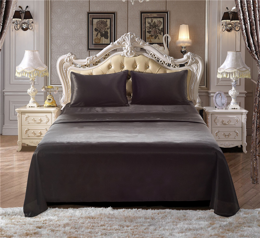 Luxurious Ultra Soft Silky Satin 4-Piece Bed Sheet Set