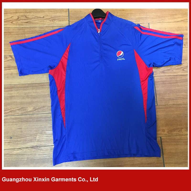 New Style Dry Fit T-Shirts with Zip for Promotion (P138)