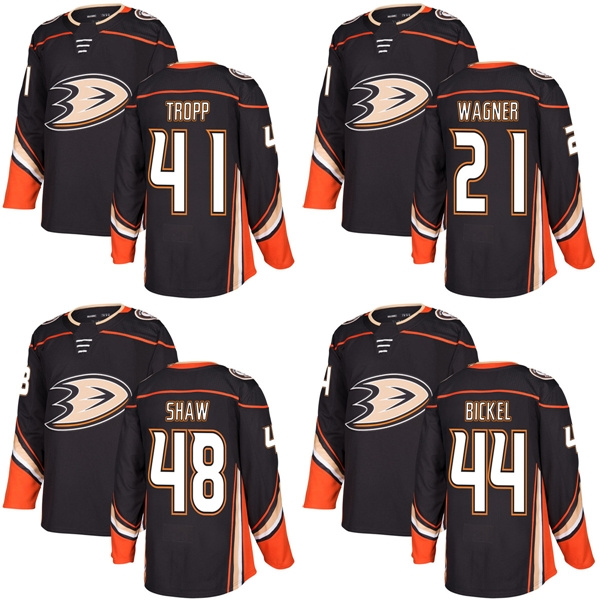 Anaheim Ducks Stu Bickel Corey Tropp Chris Wagner Hockey Jerseys