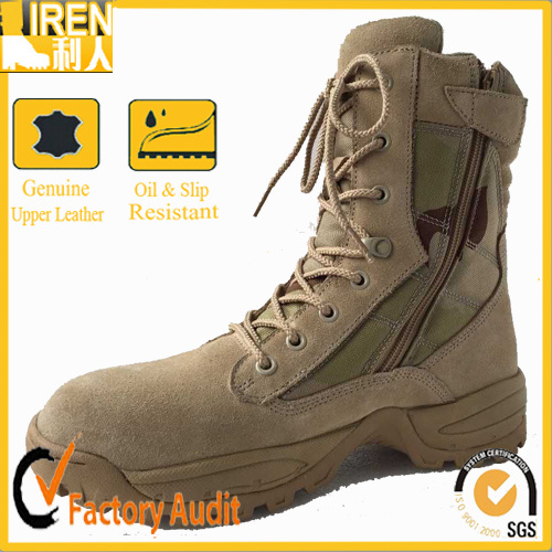 8 Inch Side Zipper Military Desert Boots