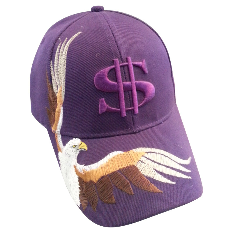 6 Panel Baseball Cap with Eagle Logo Bb201