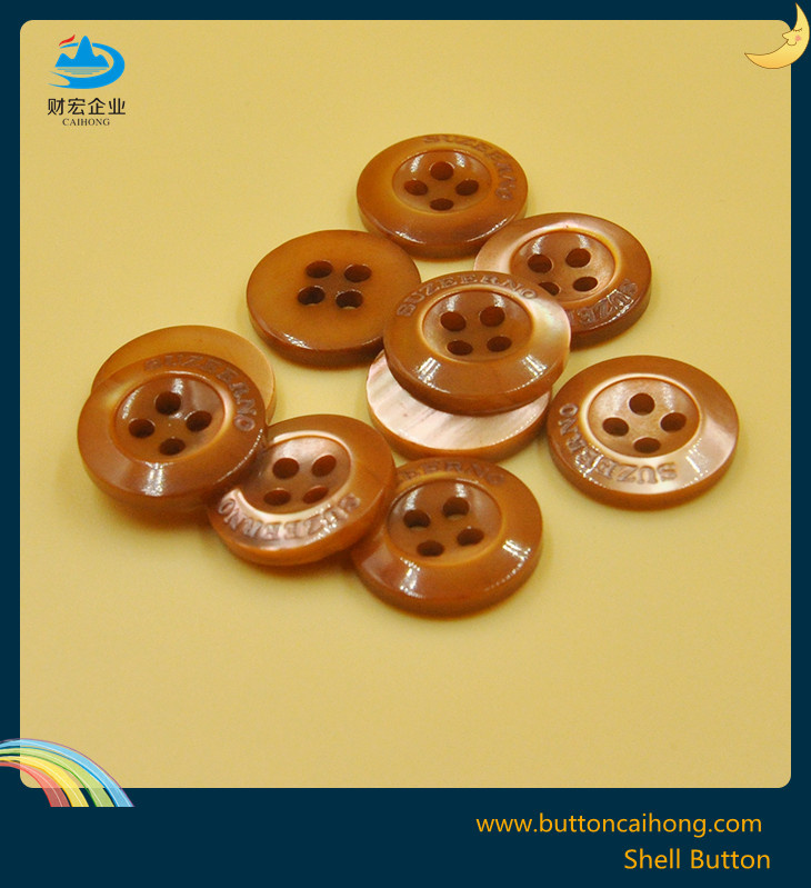 Custom Logo Trocas Shell Horn Buttons for Fashion Garment Accessories