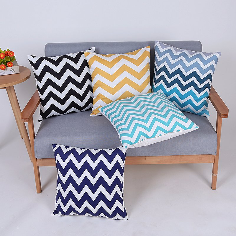 Digital Print Decorative Cushion/Pillow with Chevron Geometric Pattern (MX-91)
