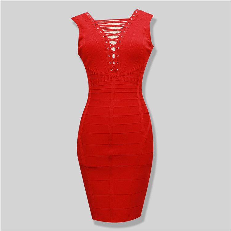 2017 Forever Unique Private Custom Cross V Neck Dress