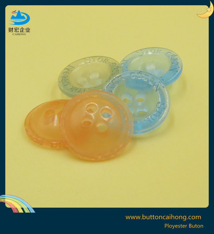 Custom Logo Pearl Colorful Button with 4 Holes