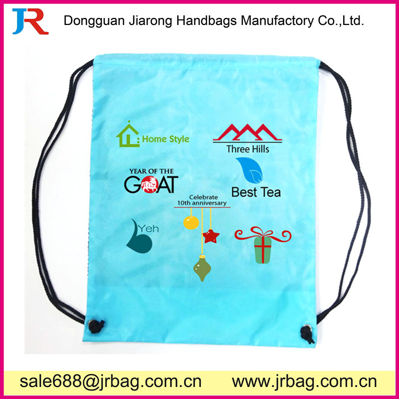 210d Polyester Nylon Drawstring Mesh Backpack Bag