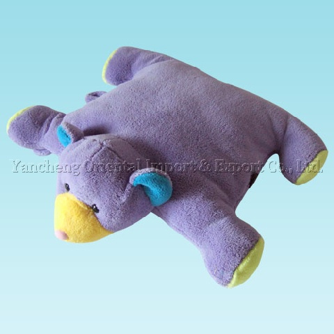 Plush Soft Teddy Bear Cushion with Buttons