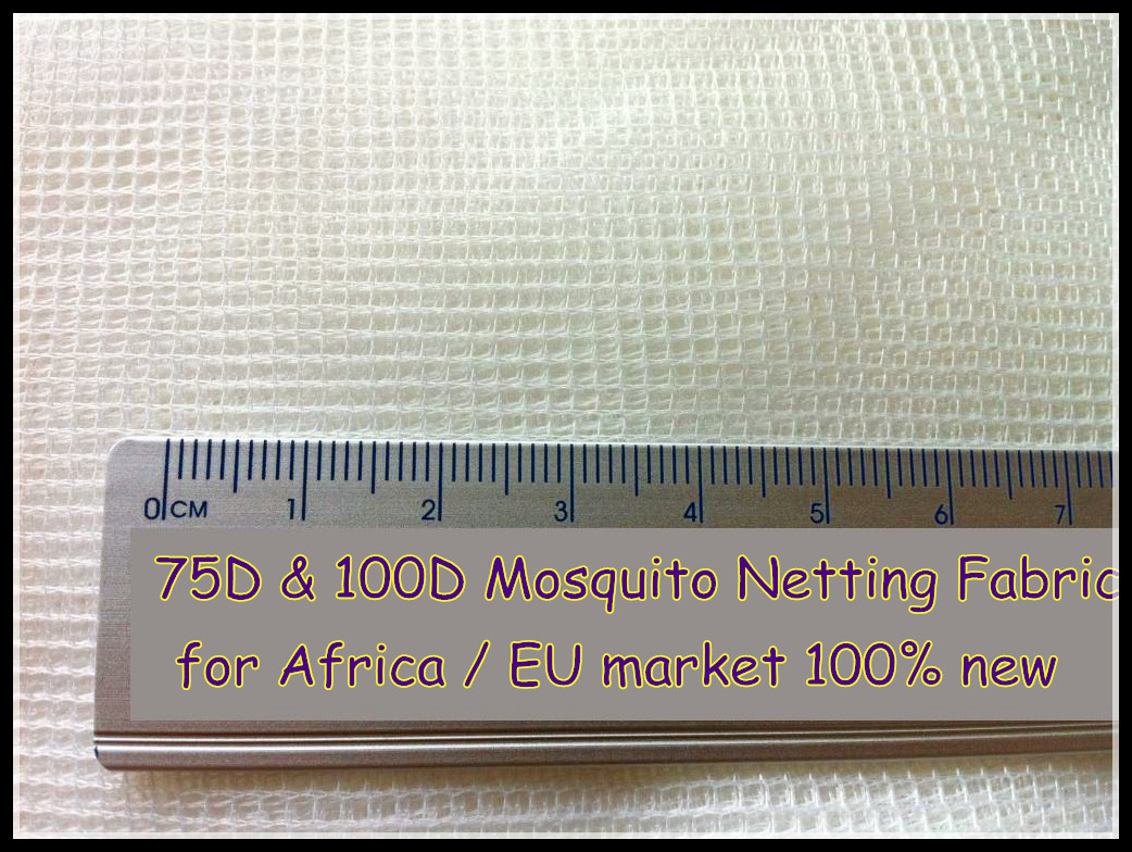 Warp Knitted Polyester Mosquito Net Fabric 75D & 100d Exported to EU and African Market
