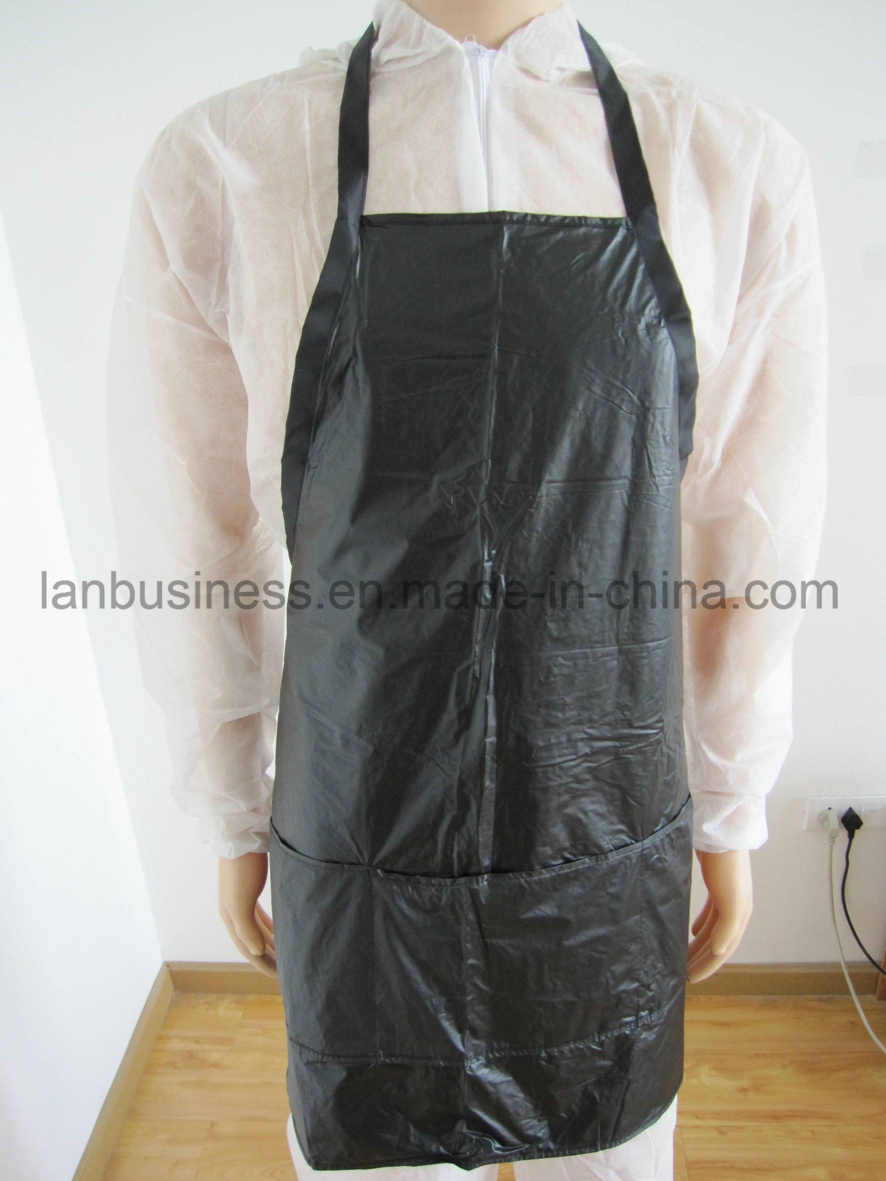 Polyester Hair Stylist Apron Black Custom Pattern Available