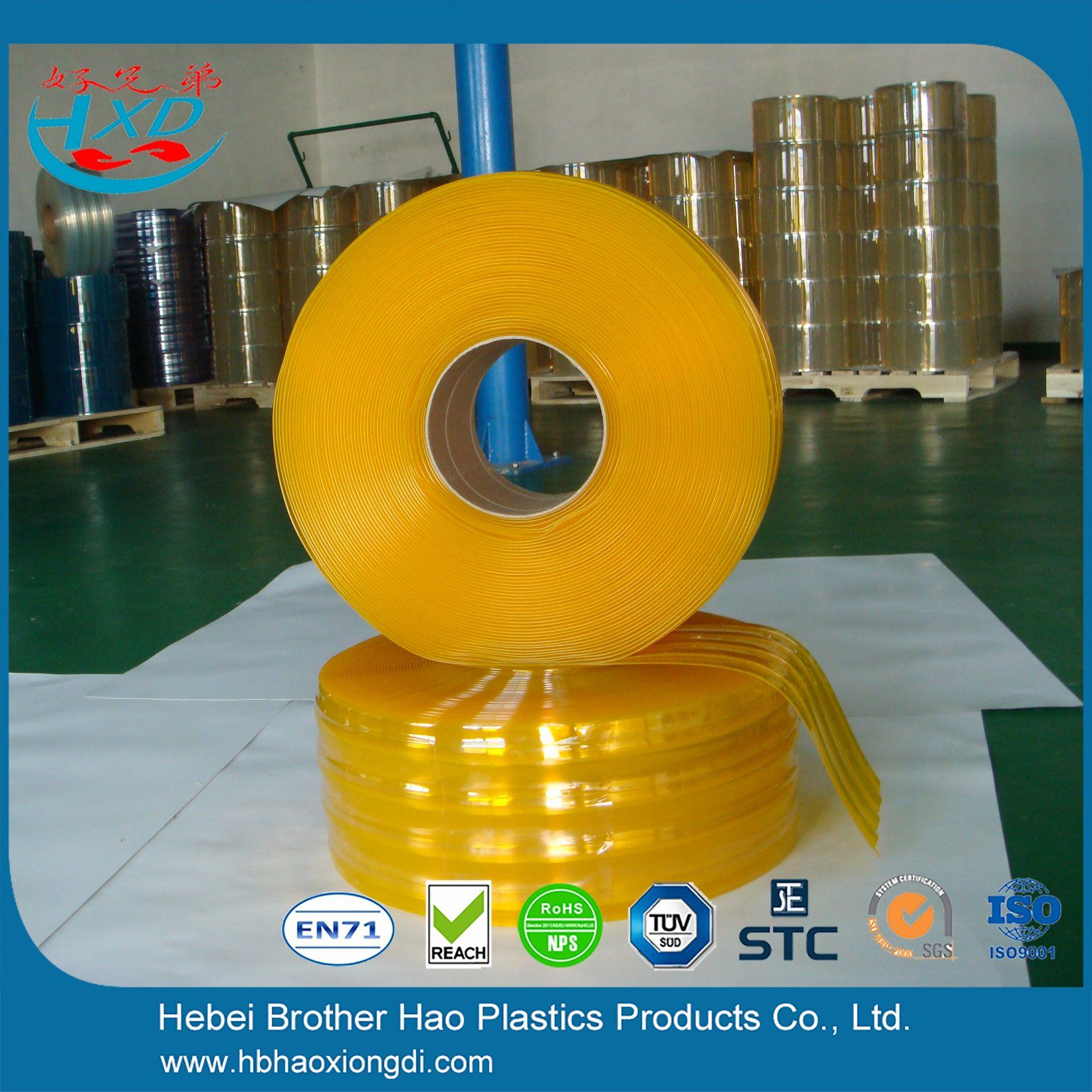 300mm Width Orange Double Ribbed Insect Control PVC Strip Curtain