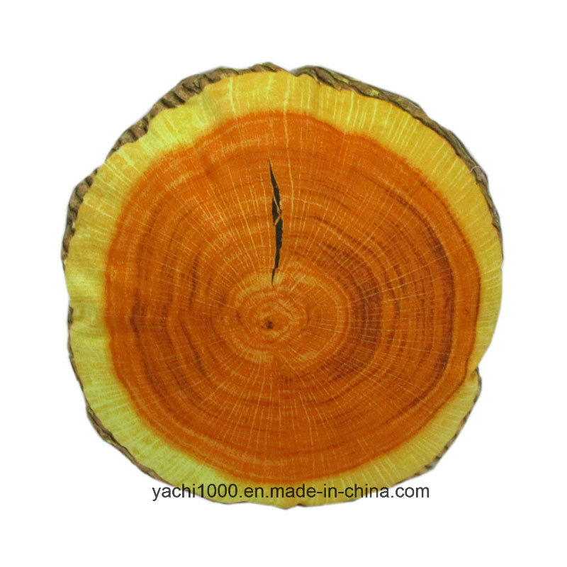 Stuffed Soft Wood Round Cushion