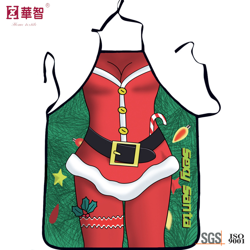 Christmas Style Polyester Kitchen Apron