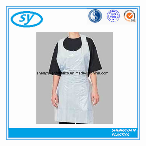 Polyethylene White Disposable Apron for Adults