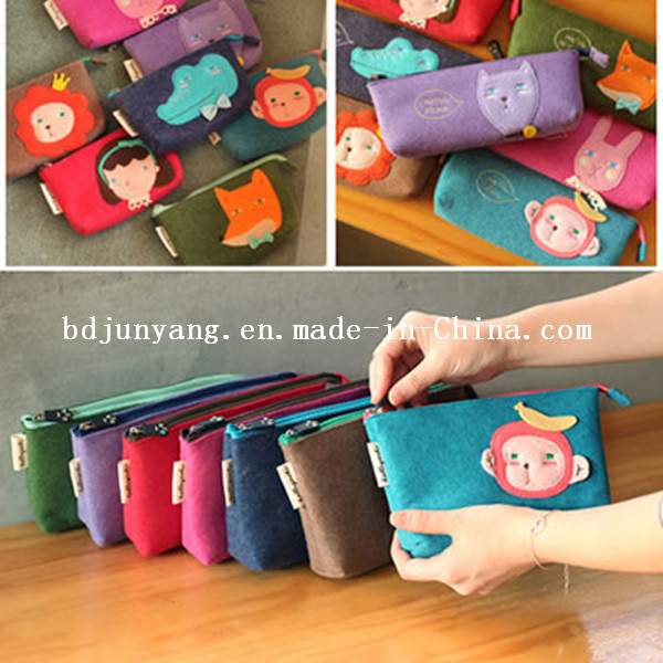 Custom Printed Felt Pencil Zipper Lock Felt Pencil Zipper Bag