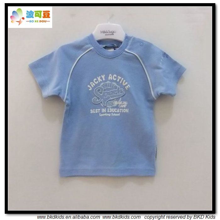 Blue Color Baby Garment Short Sleeve Babies T-Shirt