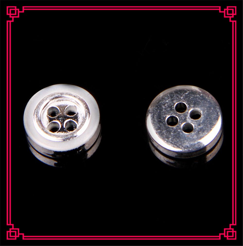 Imitation Gold Buttons Black Four Holes Buttons