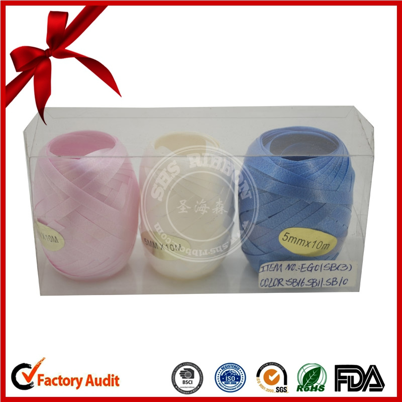 PP Embossed Ribbon Egg for Festival Decoration