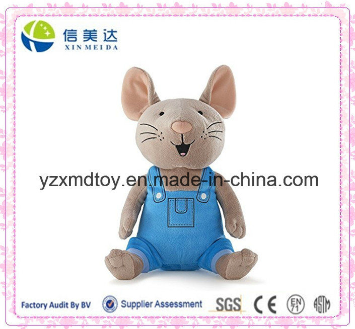 New Design Wholesale Plush Mouse Toy with Supender Trousers
