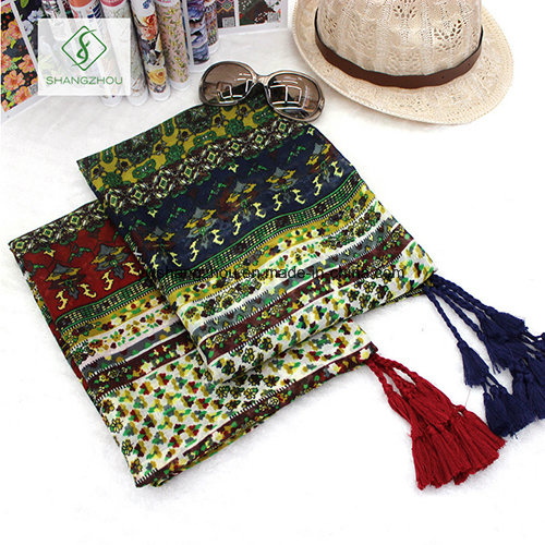 New Design Shawl National Style Hijab Tassel Fashion Beach Scarf