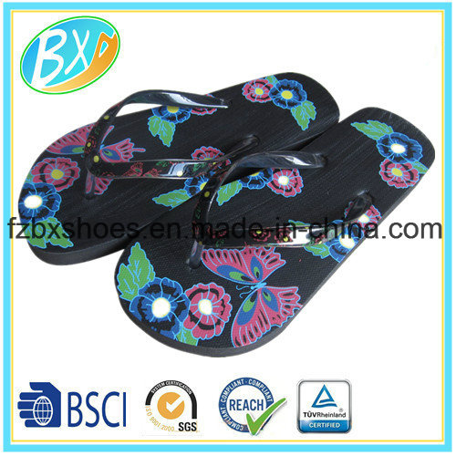 Beach PE Flip Flop Slipper for Lady