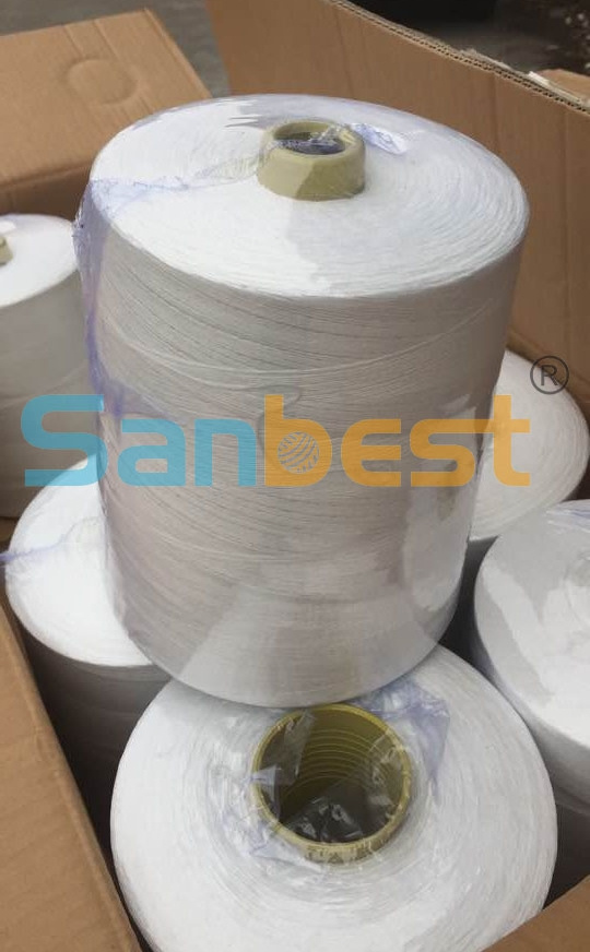 100% Spun Polyester Bag Closing Thread for Bulk Bag 20s/6